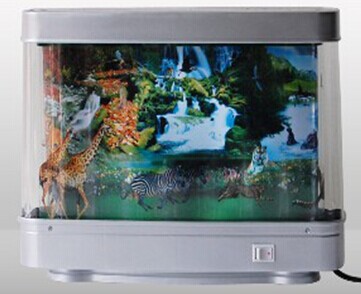 Mini electronic aquarium light fish tank landscape creative plug-in fish tank sea view light fish painting Light fish artist home decoration pic 16