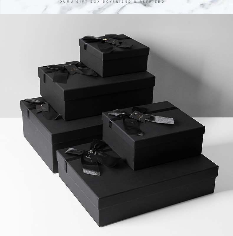 Black gift box, empty box, wholesale gift box, birthday souvenir gift box, present box, super large and high-end gift packaging box pic 10
