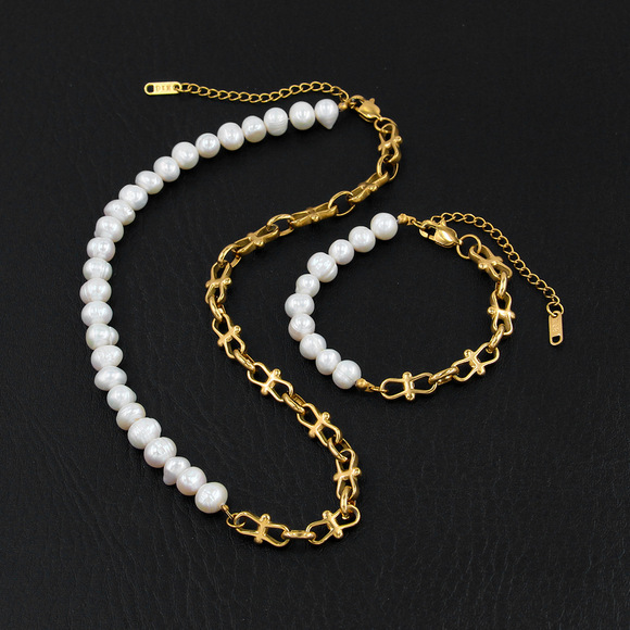 欧美重工钛钢编织项圈女项链小众设计锁骨链真空保色18KYS205详情12