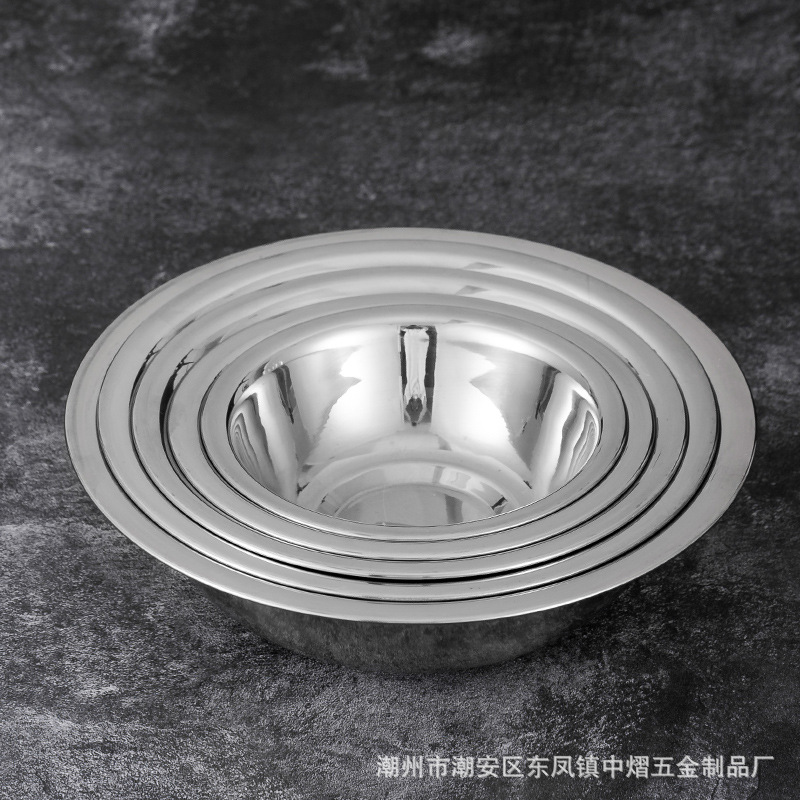 不锈钢码斗无磁加厚宠物盆多用汤碗打蛋盆厨房料理盆厂家直销详情2