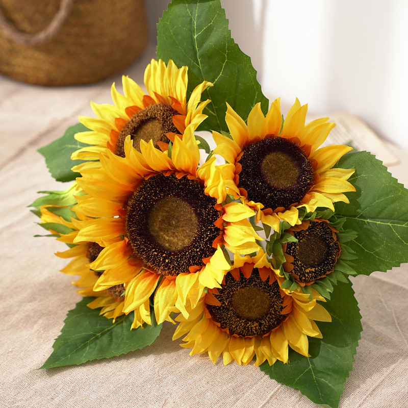 Artificial flowers, artificial lawns, artificial trees, creative high-end sunflowers, sunflower bouquets, artificial flowers for home decoration, salbutted chrysanthemums, artificial flowers, dance props, artificial flowers, artificial lawns, artificial trees pic 13