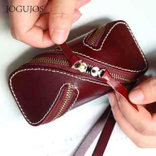 跨境疯马皮钥匙包多功能零钱包复古真皮汽车钥匙包门用车用钥匙包详情14