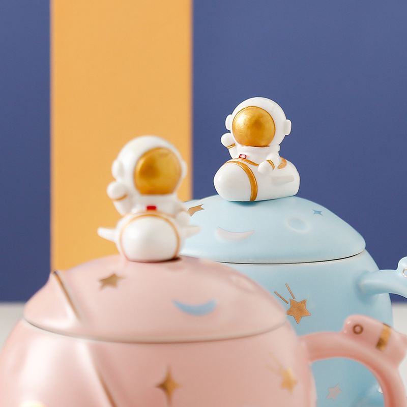 Cartoon rocket Planet mug, creative space astronaut water cup, large-capacity coffee cup gift box, ceramic cup pic 35