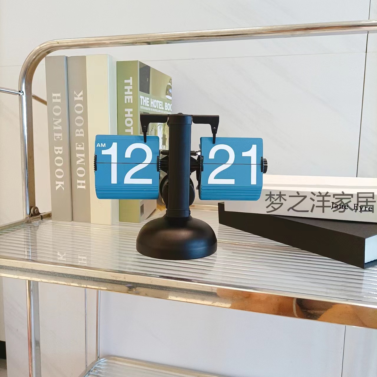 Factory direct sales of European-style automatic page-turning clocks, retro and simple home living room table clocks, small balances, mechanical page-turning clocks pic 6