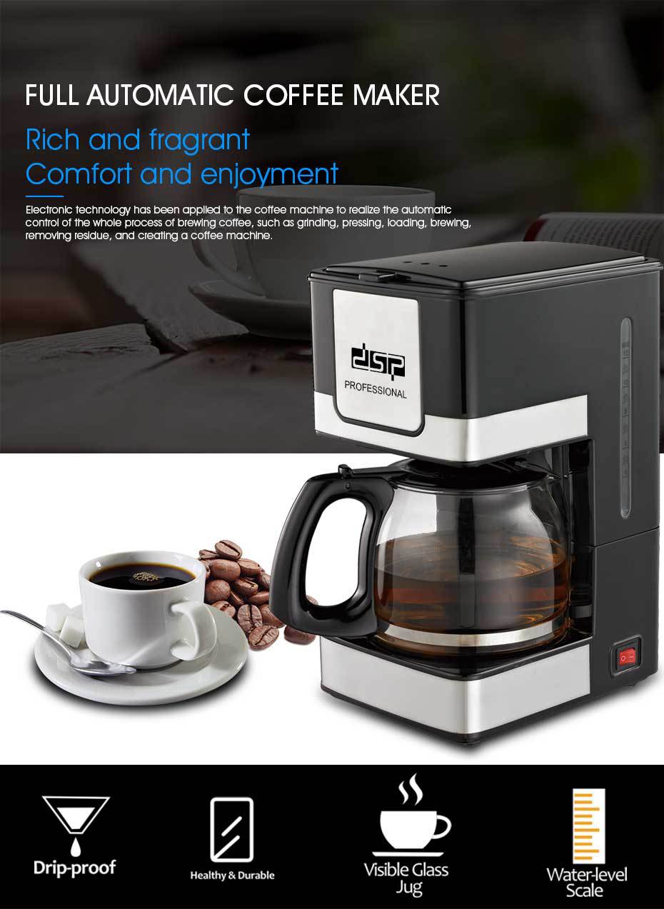 Cross-border 1.5L large-capacity fully automatic electric American-style drip coffee machine for home and office use pic 1