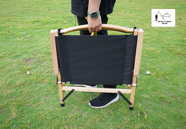 Wushan Old Friend imported beech wood outdoor folding Chair, portable camping and Leisure chair kermit Chair pic 18