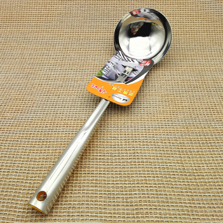 L1324 8722#加厚不锈钢锅勺 汤勺 炊具 厨房烹饪工具 义乌10元店详情2