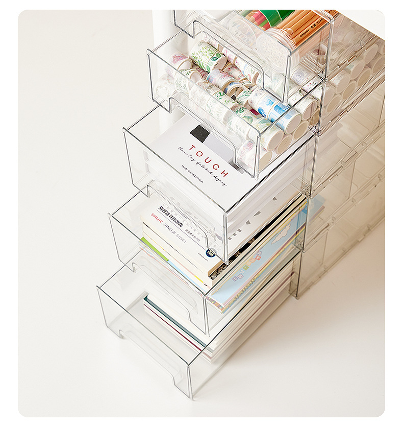 抽屉式收纳箱透明桌面整理收纳盒家用整理箱冰箱专用分类储物盒详情20