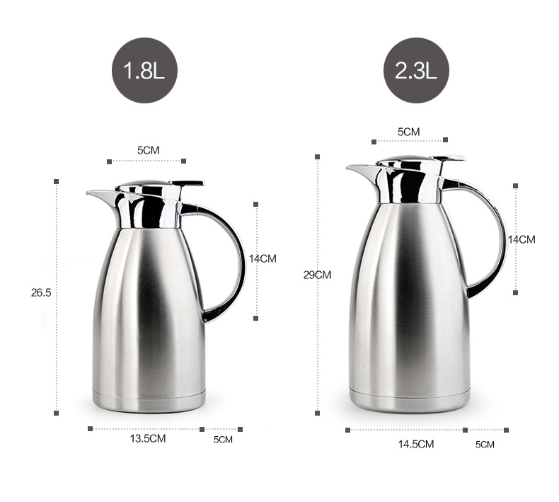 Stainless steel insulated kettle, vacuum hot water kettle, coffee kettle, European-style kettle, insulated bottle with water kettle, stainless steel European-style spiral high-end coffee kettle, super cold and heat preservation, vacuum technology for heat insulation and heat preservation pic 13