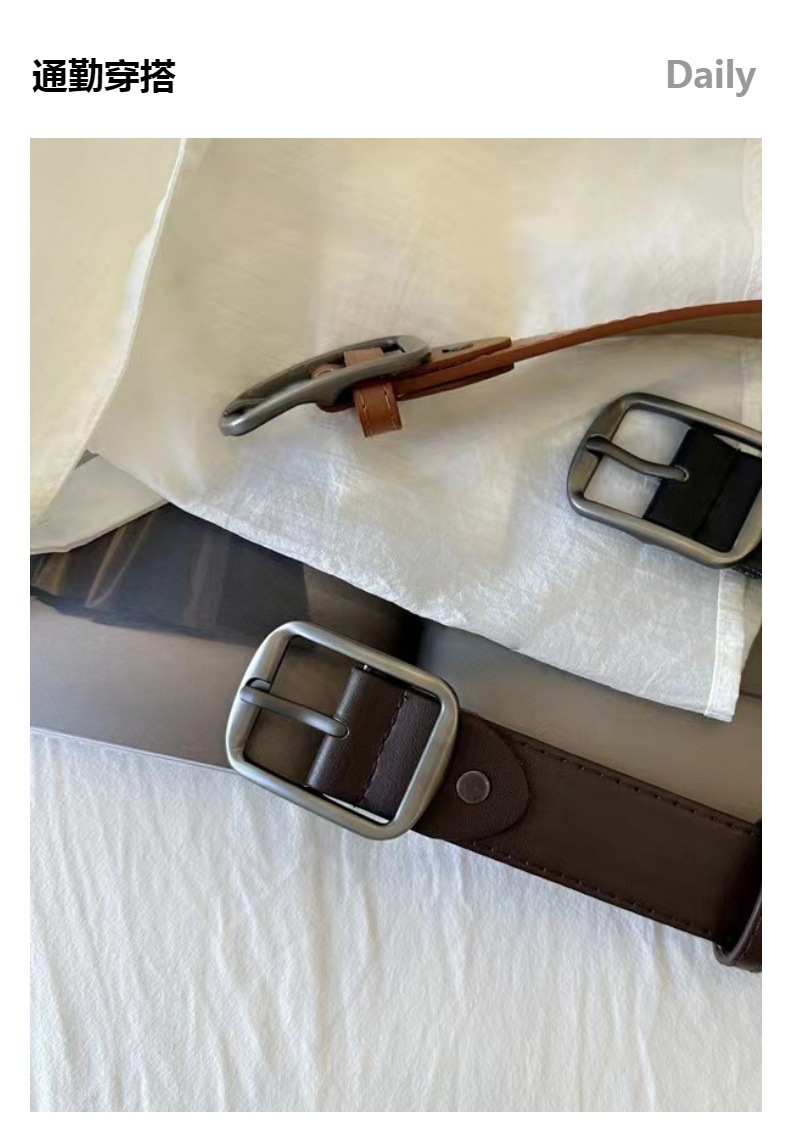 新款韩版中性男生皮带针扣装饰牛仔裤带休闲百搭潮流男女腰带批发详情16