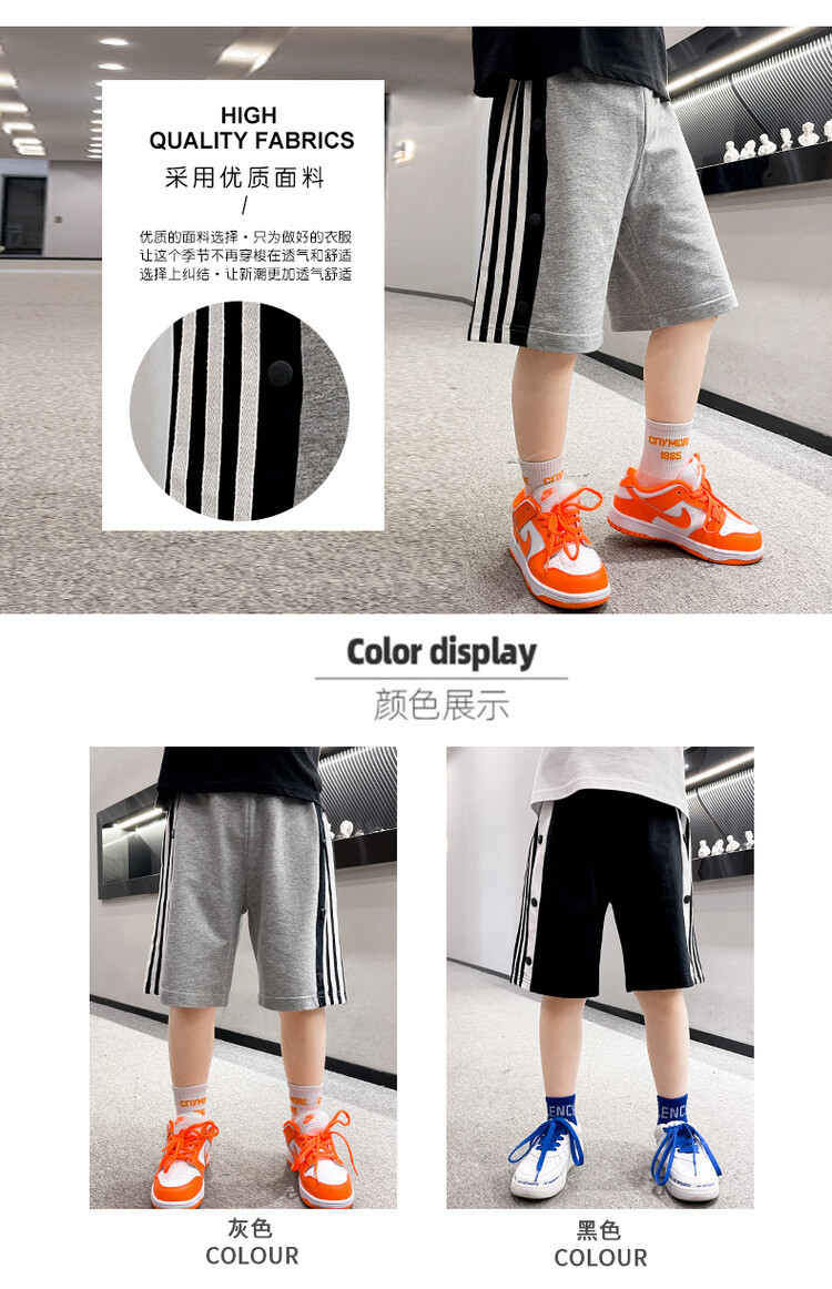 The 2022 new summer loose and stylish cotton capri shorts for boys are a trend of casual summer pants for middle-aged children pic 94