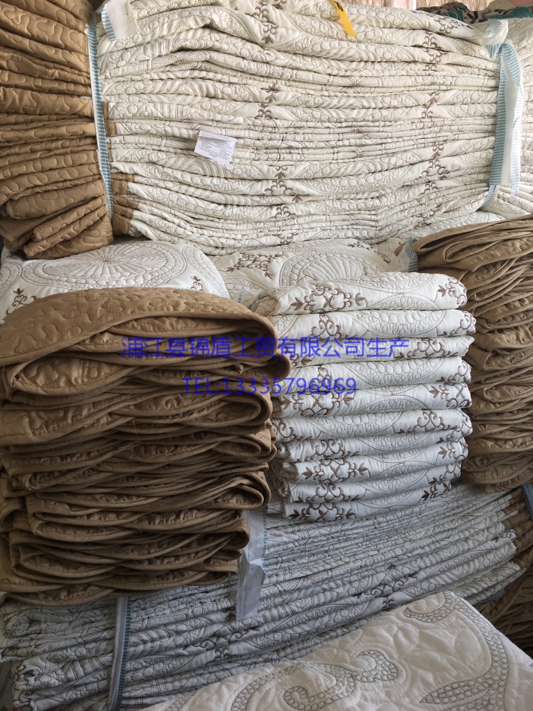 Wholesale of brushed fabric embroidered bed covers and quilted quilts in stock for export, bedspreads, bedding sets, summer cool quilts and bed sheets pic 8