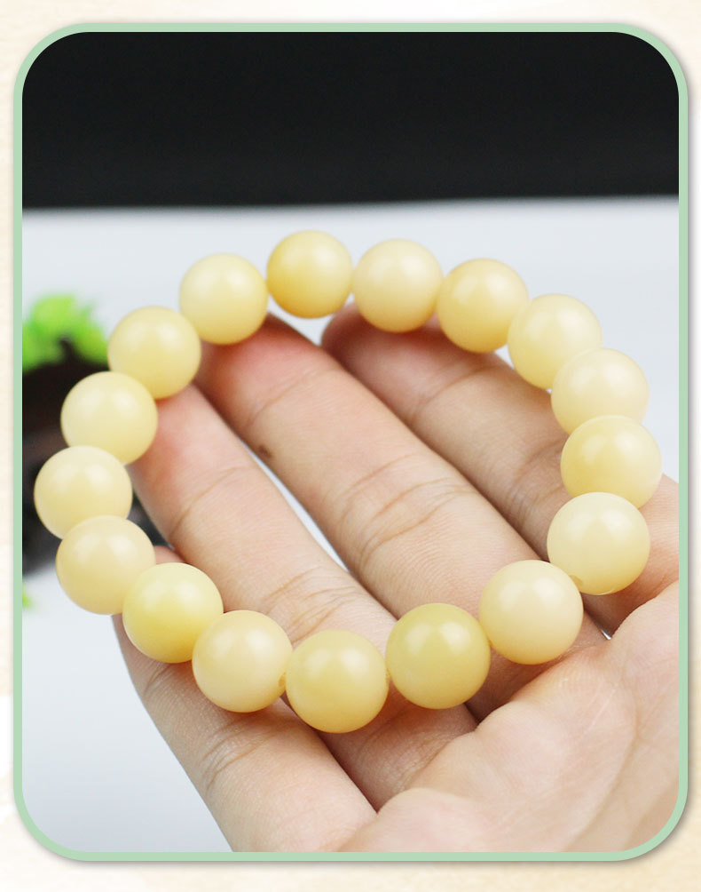 White jade Bodhi seed bracelet, weathered old seeds, golden Bodhi root, single-loop couple bracelets for men and women, decorative items, and Buddhist prayer beads pic 6