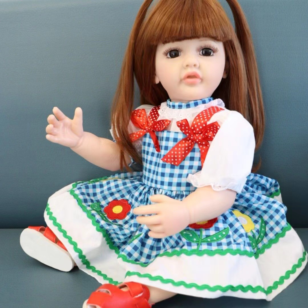 55厘米仿真重生娃娃布身 Reborn doll 重生娃娃跨境金发女洋娃娃详情4