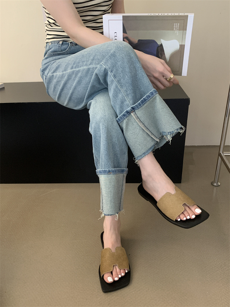 女士凉拖鞋外穿2024年夏季新款时尚百搭复古舒适平底防滑一字拖潮详情19