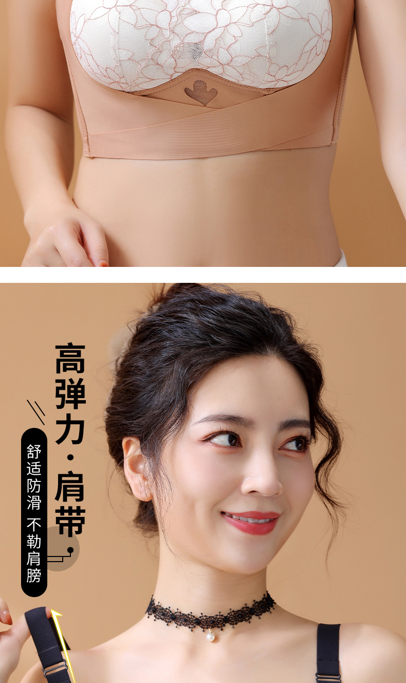 Rabbit ear underwear for women, large breasts make smaller, tuck in secondary breasts, gather small breasts, breathable, anti-sagging, no steel rings, sexy bra cover pic 25
