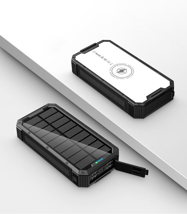 Outdoor mobile power bank, waterproof wireless solar power bank with flashlight, camping mountain climbing power bank factory pic 15