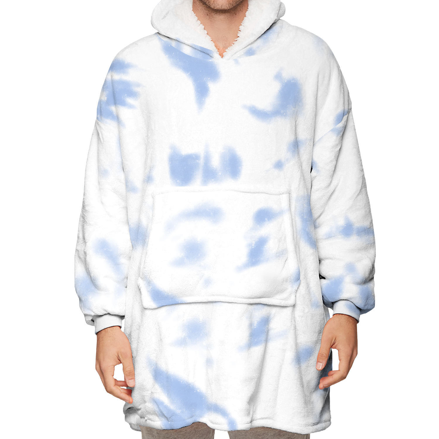 Europa y Estados Unidos comercio exterior ropa de hogar impresión digital 3D otoño invierno navidad caliente flock algodón una pieza padre hijo pijama sudadera pic 7