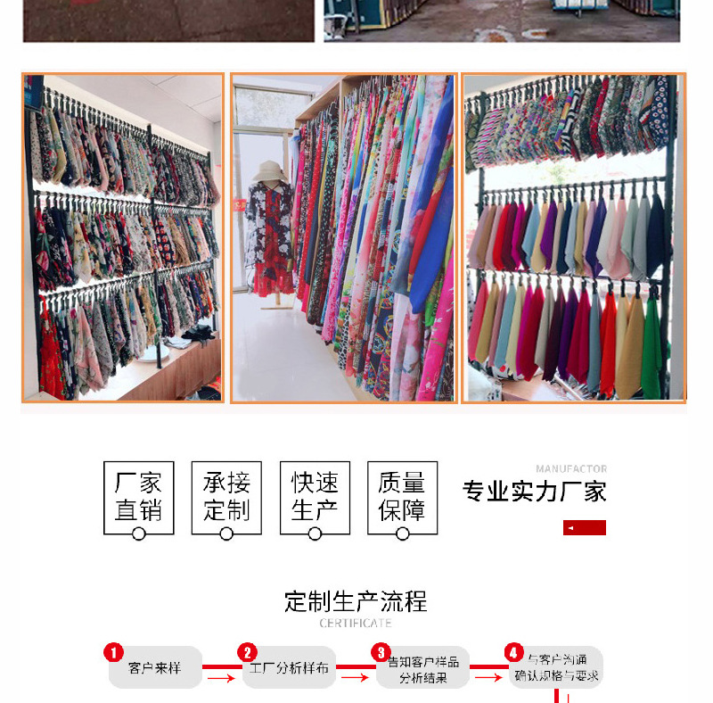 Polyester printed fabric in stock for wholesale. Factory direct sales of large patterned fabric for clothing. Dress fabric in full meters pic 17