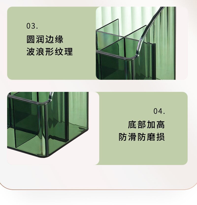 Light luxury multi-cell division desktop cosmetics storage box acrylic rectangular finishing box dresser skin care products pic 13