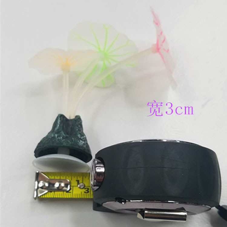 Fish tank simulation lotus leaf mushroom decorations, multiple colors of simulation coral tree small jellyfish decorations pic 39