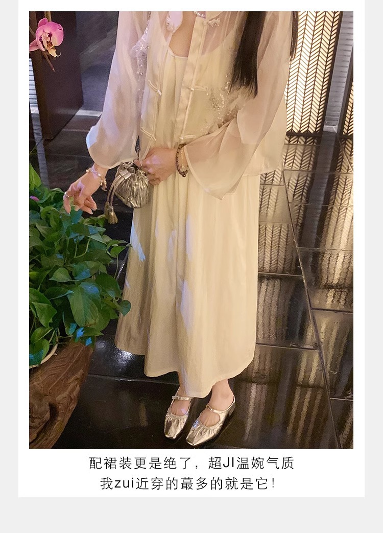 羊皮版葡萄妈同款法式银色方头芭蕾鞋女包头半拖鞋夏外穿粗跟凉拖详情26