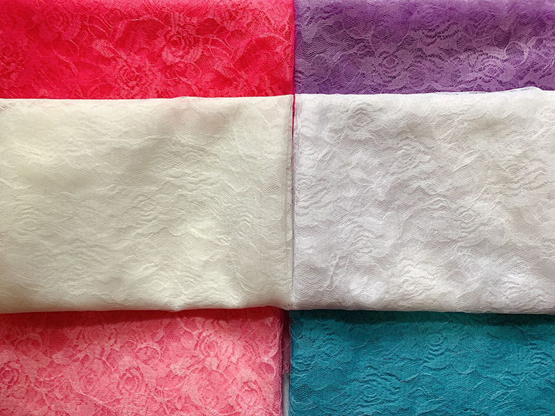 Wholesale and customization of home textile and clothing accessories, non-elastic rose fabric, skirts, wedding dresses, underwear, lace fabric pic 2