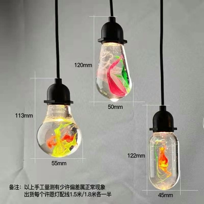 led seven-color glazed amber lamp, wishing bottle, tree lighting decorative lamp, outdoor waterproof, popular hanging tree chandelier pic 13