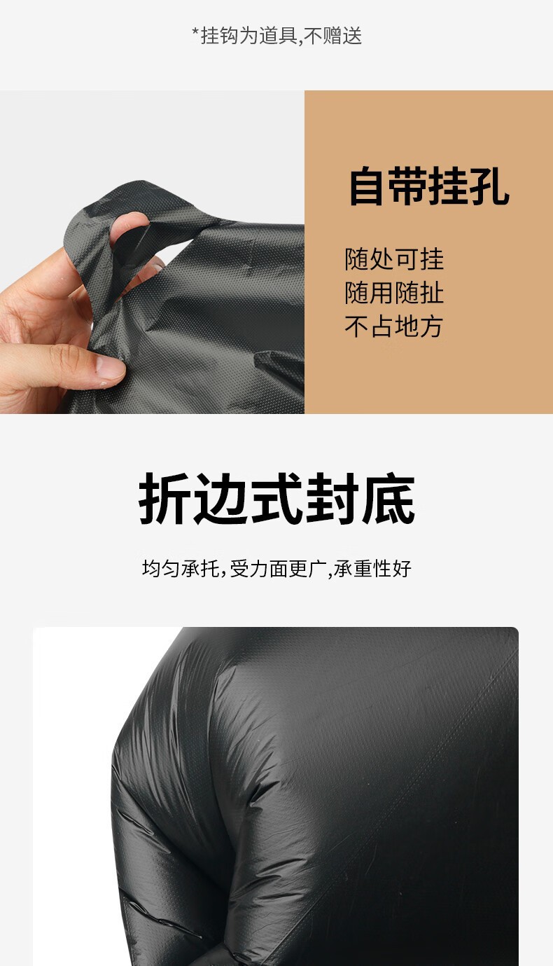 垃圾袋厚款手提 一次性家用加厚不易破厨房用免撕垃圾袋一件起批详情10