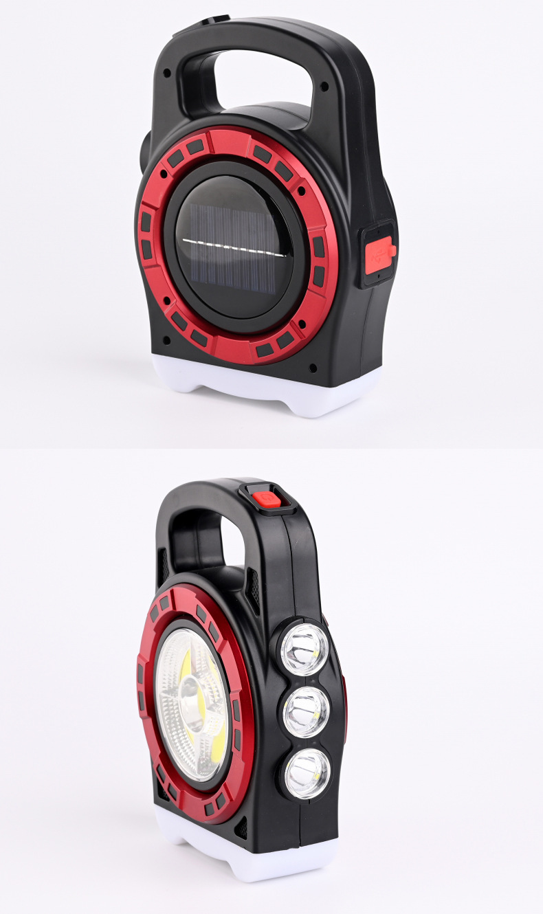 Daifa solar portable lamp, LED flashlight, multi-functional camping lamp, USB charging lamp, solar flashlight pic 4