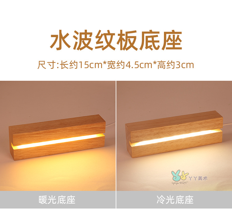 郁金香玻璃画小夜灯手工diy绘画材料包水波纹亚克力板教师节礼物详情8