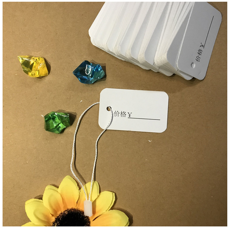 Custom-made jewelry labels, price tags for lamps, curtain tags, price tags for lanyards, lighting fixtures, and clothing price tags pic 2