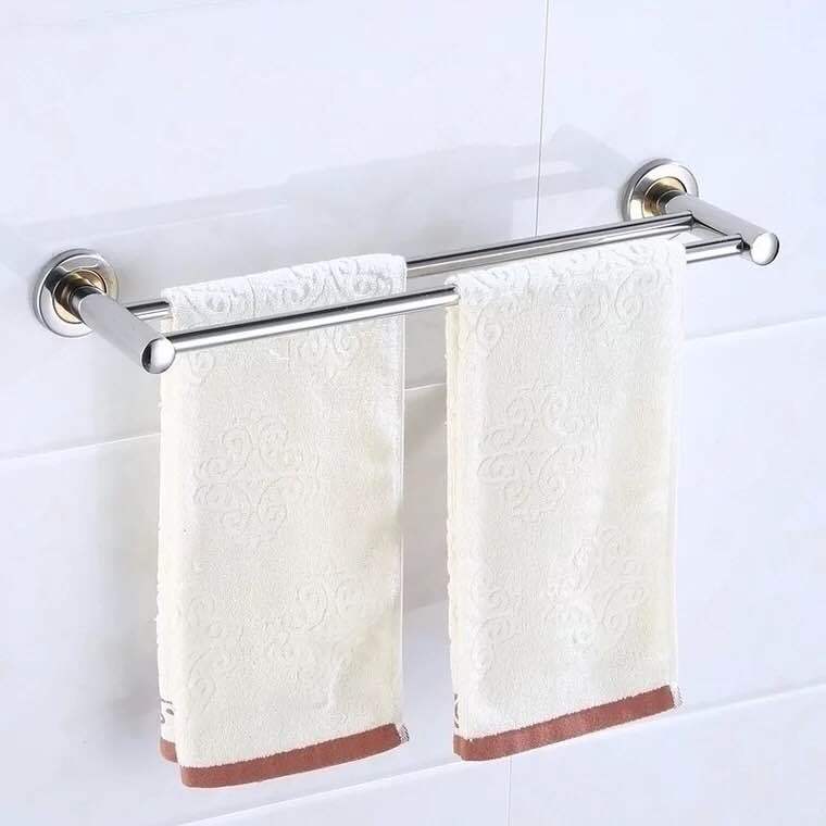 Bathroom towel pole, hotel stainless steel single pole and double pole, bathroom towel rack, toilet bath towel rack, stainless steel single pole, stainless steel double pole, hotel supplies, bathroom supplies, one-piece consignment pic 5