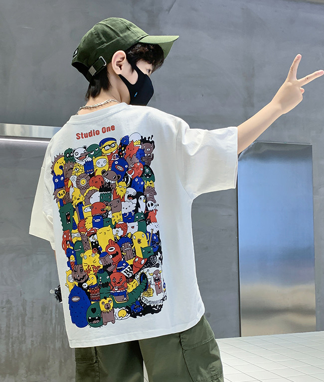 儿童装男童短袖T恤夏装2022年新款夏季男孩中大童夏款纯棉上衣潮t详情21