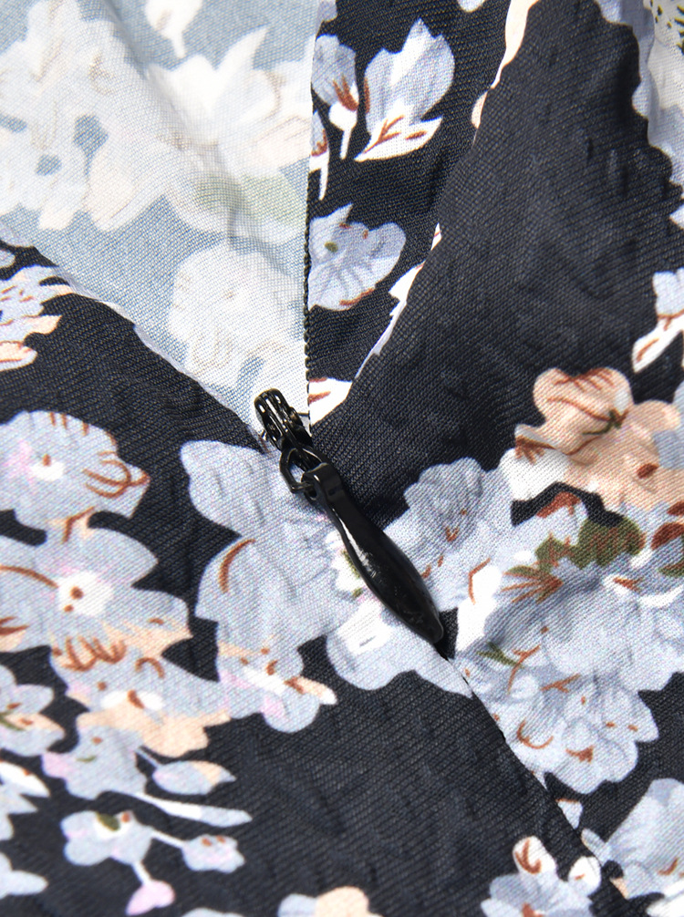 Shenghong 2023 Spring French Elegant Style Floral round-neck Loose Slimming Pleated Mid-length Dress 11213 pic 23
