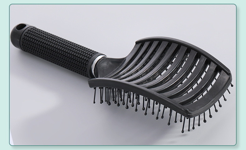 Black large curved comb back hairstyle plastic comb, hollowed-out and fluffy hair styling, Amazon cross-border live streaming Internet celebrity style pic 10