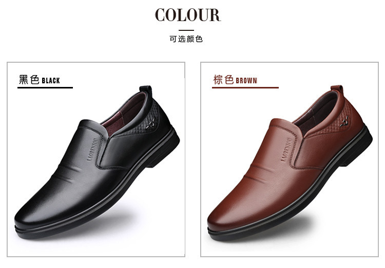 Elderly head leather shoes for men 2024 Spring and Autumn Factory soft-soled shoes for men with hollowed-out lazy shoes for men casual single shoes 117072 pic 9