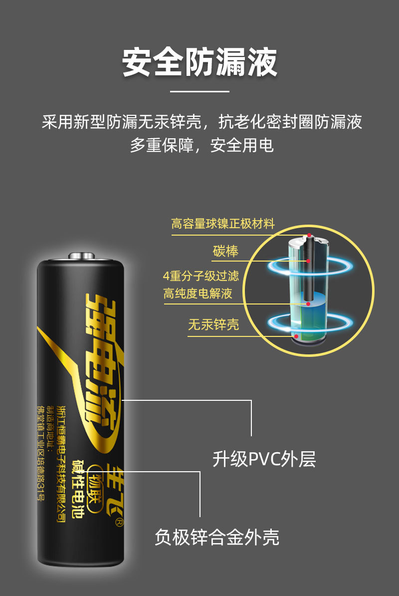 Shengfei alkaline No. 5 battery, No. 7 battery, AA AAA disposable dry battery, high power specially designed for fingerprint locks pic 5