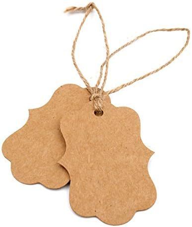 牛皮纸吊牌麻绳空白纸商标吊牌服装标签跨境零食标签婚礼礼品标签详情13