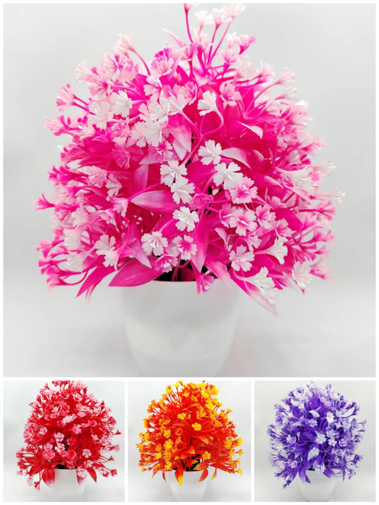 Hongsheng simulation process spherical flower tree desktop ornaments, hotel and office decorations, home furnishings pic 5