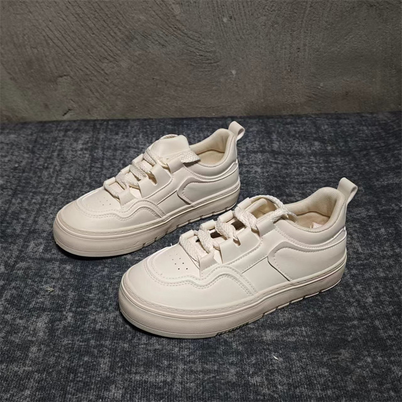 配裙子小白鞋女2024新款透气女鞋chic鞋子休闲厚底板鞋百搭H1378详情4