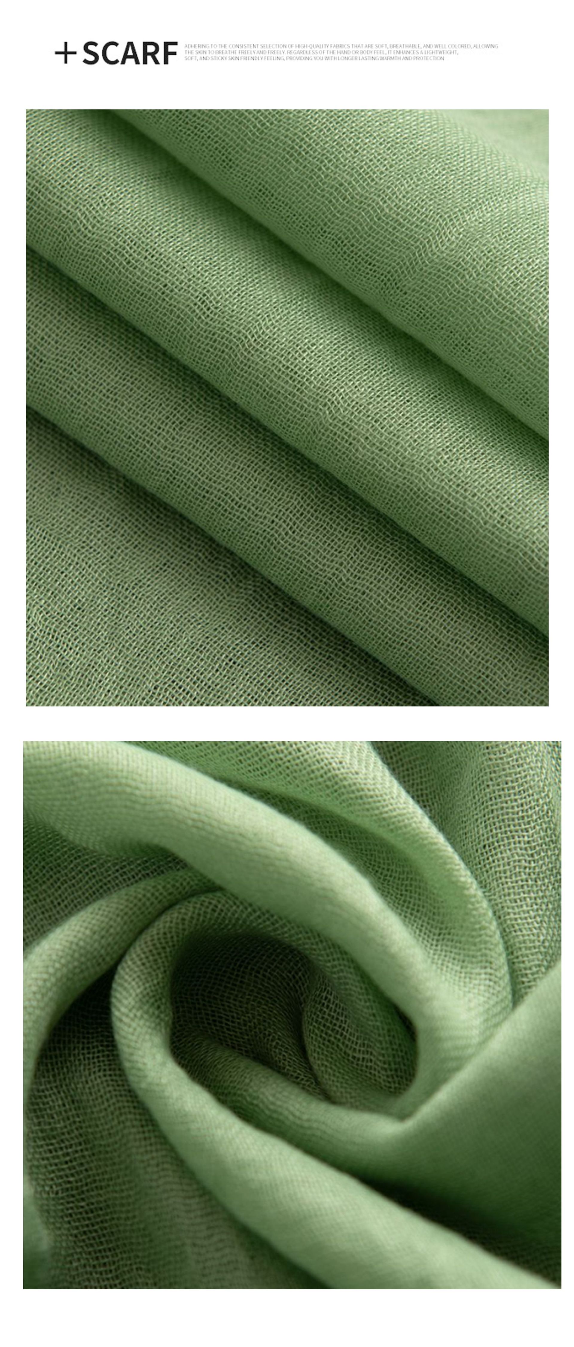 Cross-border cotton and linen scarf with a high-end feel, solid color for spring and summer, Japanese and Korean atmosphere, sun-protective shawl, simple long silk scarf pic 22