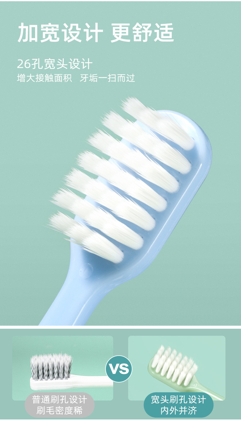 Little Deer Mother Toothbrush, wide head, soft bristles, gum protection, deep cleaning, independent family, adult toothbrush manufacturer wholesale pic 7