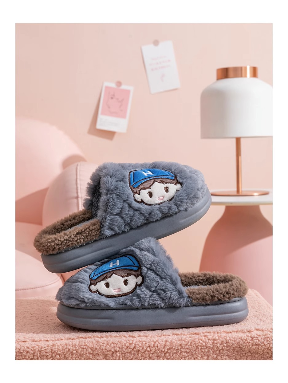 棉拖鞋女士秋冬季家居室内2023新款厚底保暖防滑居家用情侣拖鞋男详情19