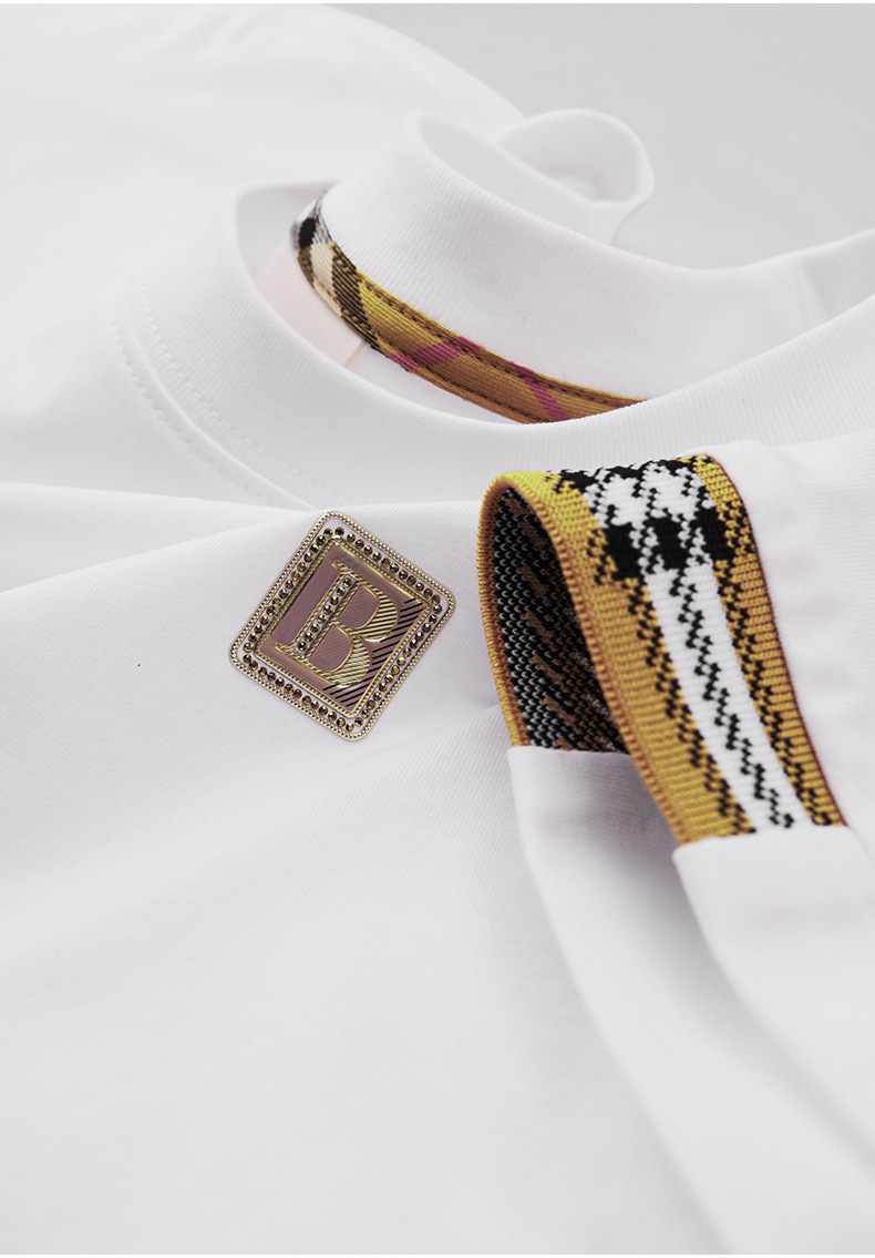 Summer thin short-sleeved T-shirt for men, light luxury and slim fit, ice silk cotton high-end letter printed round-neck T-shirt, trendy top pic 7