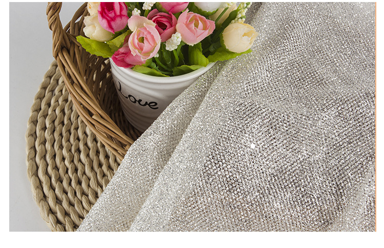 Sequined wedding dress fabric, mesh fabric, glitter mesh, shiny mesh, mesh powder, glitter silver fabric wedding dress mesh pic 19