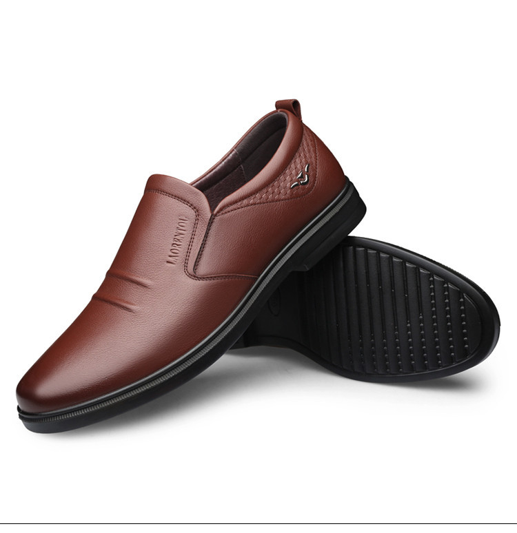 Elderly head leather shoes for men 2024 Spring and Autumn Factory soft-soled shoes for men with hollowed-out lazy shoes for men casual single shoes 117072 pic 29