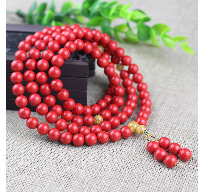 Wholesale cinnabar bracelets, 108 Buddhist prayer beads, multi-layer bracelets, crystal sweater chains, accessories, gifts for men and women, couples pic 17