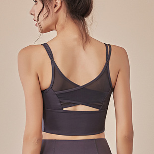 跨境新款莱卡纤维健身运动文胸防震跑步瑜伽背心运动内衣瑜伽服女详情7