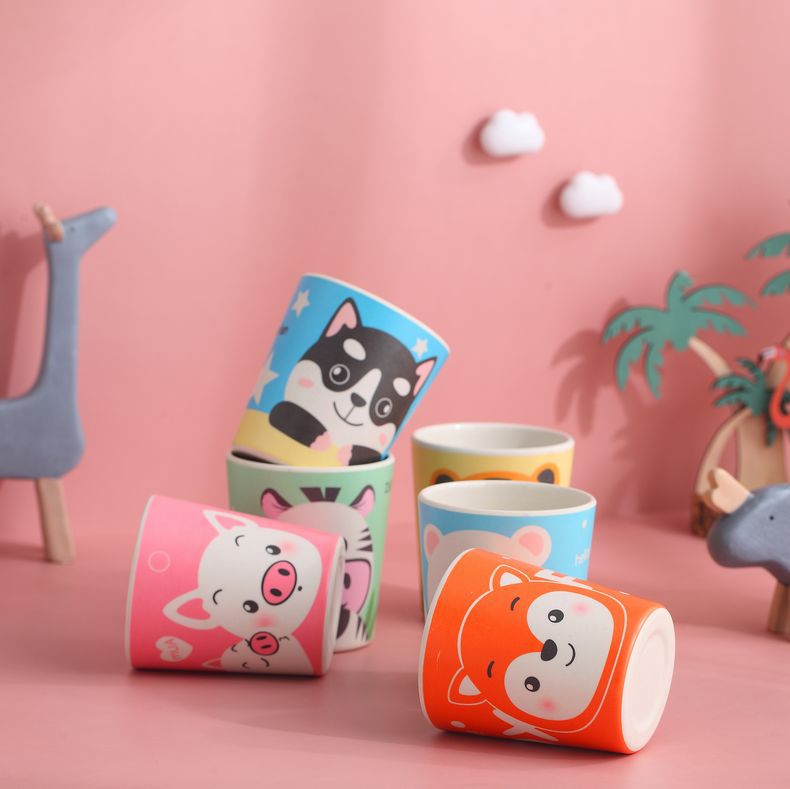 Zhimiado bambú fibra niños beber tazas beber tazas bebé beber tazas enjuague de boca madre tienda de suministros pic 7
